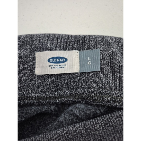 Old‎ Navy Joggers Mens Large Gray Tapered Fleece Drawstring Elastic Waist Pants - Picture 4 of 9